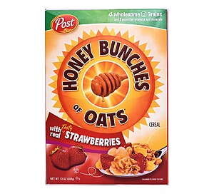 POST HONEY BUNCHES OF OATS WITH REAL STRAWBERRIES, 368GM