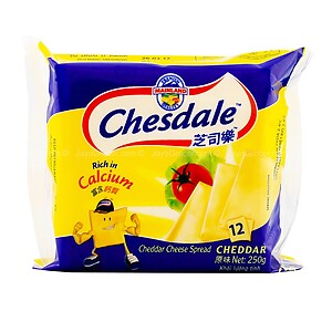 CHESDALE SLICED CHEESE CHEDDAR 250GM