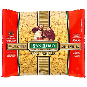 SAN REMO SMALL SHELLS 500GM