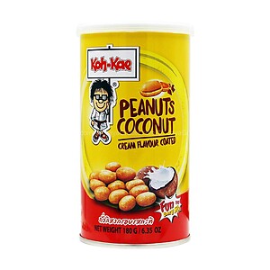 KOH-KAE COCONUT CREAM FLAVOUR COATED PEANUTS 180G