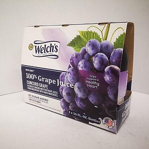 WELCHS 100% PUPLE GRAPE JUICE 3X160Z