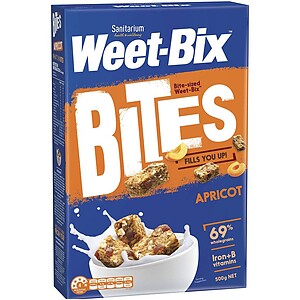 SANITARIUM WEET BIX APRICOT BITES 500GM