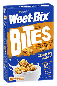 SANITARIUM WEET BIX CRUNCHY HONEY BITES 510GM