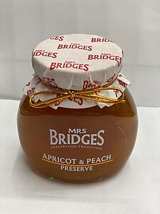 MRS BRIDGES PRESERVING TRADITION 340GM APRICOT PEACH