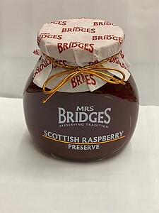 MRS BRIDGES PRESERVING TRADITION 340GM RASPBERRY