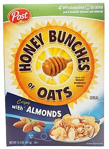 POST HONEY BUNCHES OF OAT CEREAL WITH ALMONDS, 411G