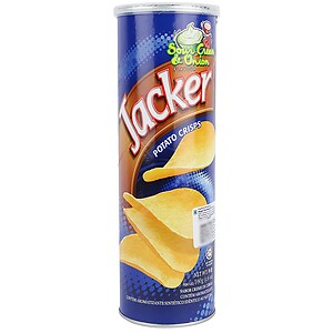 JACKER POTATO CRISPS SOUR CREAM & ONION 150G