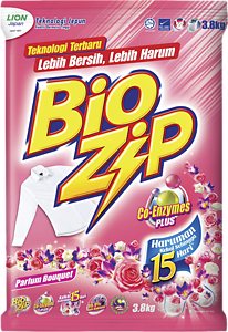 BIO ZIP DETERG PWD, 3.8KG, FLRL