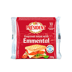 PRESIDENT SLICED CHEESE, 200G, EMMENTAL