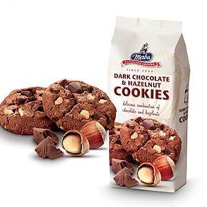 MERBA PATISSERIE EDITION DARK CHOCOLATE & HAZELNUT COOKIES 200G