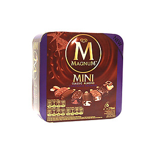 WALL'S MAGNUM MINI ALMOND ICE CREAM 45ML X 6 PACK