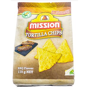 MISSION TORTILLA CHIPS BBQ FLAVOUR 170G