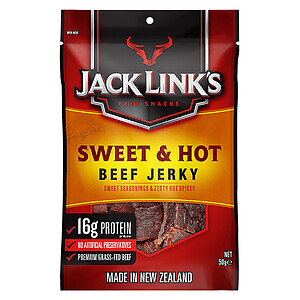 JACK LINKS BRAND BEEF JERKY, 50G, S/HOT