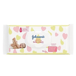 JOHNSON'S SKINCARE WIPES FRAGRANCE FREE 75S