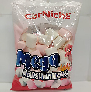 CORNICHE MEGA MARSHMALLOWS 300GM WHITE PINK 