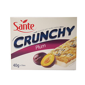 SANTE CRUNCHY PLUM MUSLI BAR, 40G X 5