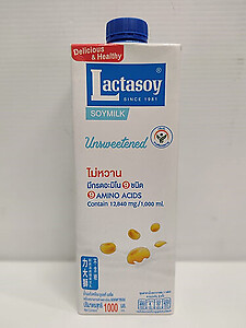 LACTASOY SOY MILK UNSWEETENED 1L