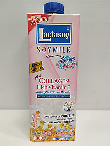 LACTASOY SOY MILK LESS SUGAR + COLLAGEN 1L