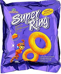 ORIENTAL SUPER RING CHEESE FLAVOURED SNACKS FAMILY PACK 8S, 14G