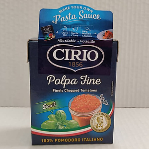 CIRIO FINELY CHOPPED TOMATOES BASIL 390g