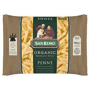 SAN REMO ORGANIC PENNE, 500G