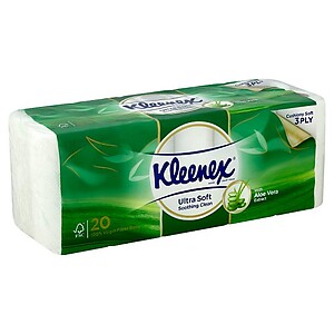 KLEENEX U/SFT ALOE BT 3PLY 190SX20R