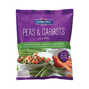 EMBORG FROZEN PEAS & CARROTS 450G