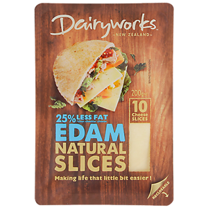 DAIRYWORKS EDAM NATURAL SLICES 200G