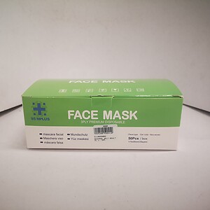 FACEMASK 3PLY ADULT COL L, GRN