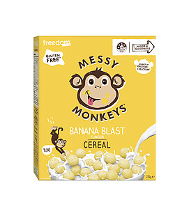 MESSY MONKEYS BANANA BLAST CEREAL 220G