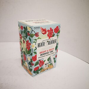 HEATH & HEATHER ORGANIC BRIGHT & FRUITY MORNING TIME TEA 40G