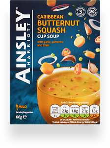 AINSLEY HARRIOTT BUTTERNUT SQUASH CUP SOUP 3S, 66G