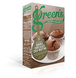 GREENS DOUBLE CHOC CHIP MUFFIN MIX 260G