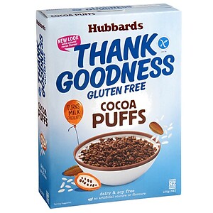 HUBBARDS GLUTEN FREE COCOA PUFFS 400G