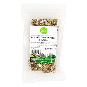 SIMPLY NATURAL PUMPKIN SEEDS CRACKERS 80G