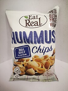 EAT REAL HUMMUS CHIPS, 135G, SSALT