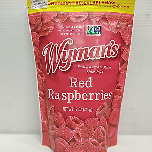 WYMAN'S FROZEN RED RASPBERRIES 340G