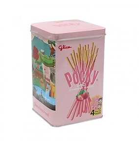 GLICO POCKY STRAWBERRY TIN 152G