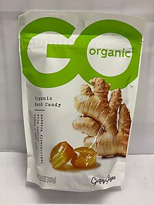 GO ORGANIC HARD CANDY, 100GM, GINGER