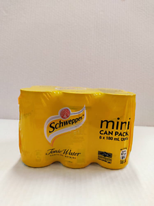 SCHWEPPES TONIC WATER MINI CARBONATED DRINK 6X180ML