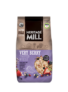 HERITAGE MILL VERY BERRY TOASTED MUESLI 1KG TOASTED MUESLI