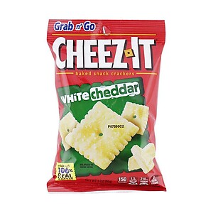 CHEEZ-IT GRAB N' GO WHITE CHEDDAR CRACKERS 85G