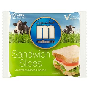 AUST MELBOURNE SLICED CHEESE 12S 200GM