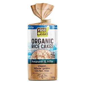 Rice UP BROWN Rice CAKES AMARANTH & MILLET 120G