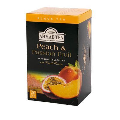 AHMAD PEACH & PASSION FRUIT FLAVOURED BLACK TEA 40G