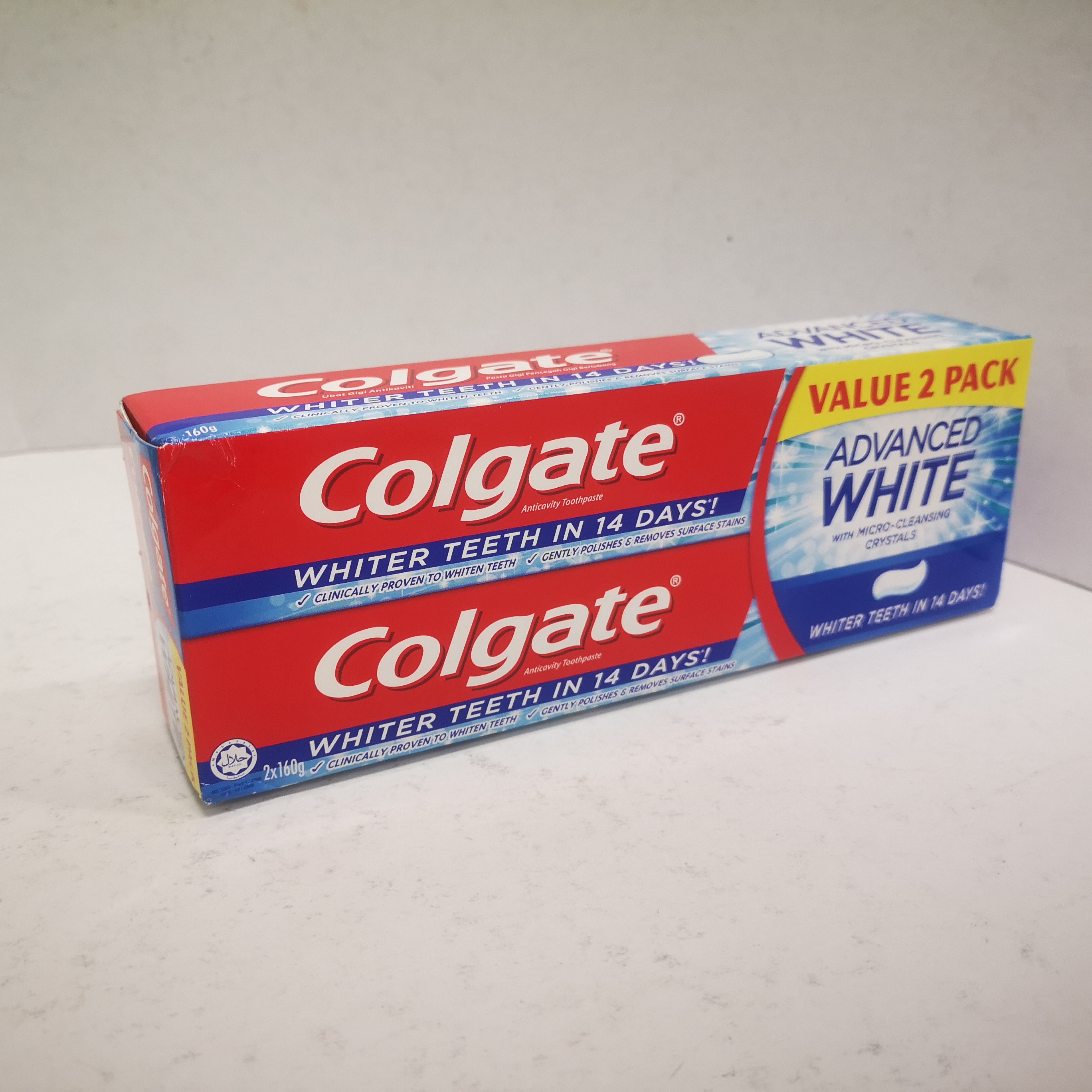 COLGATE ADVANCE WHITENING TOOTH PASTE 2 X 160GM