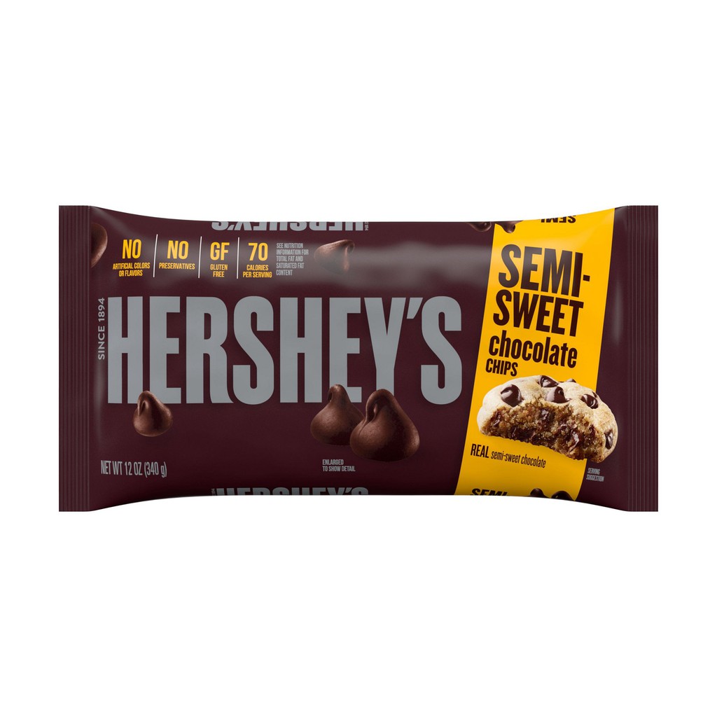 HERSHEYS SEMI SWEET CHOCOLATE CHIPS 340GM