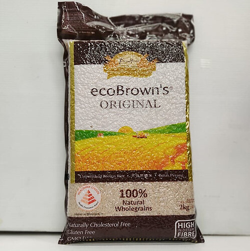 ECOROWN BROWN RICE (100% NATURAL WHOLEGRAIN) 2KG 