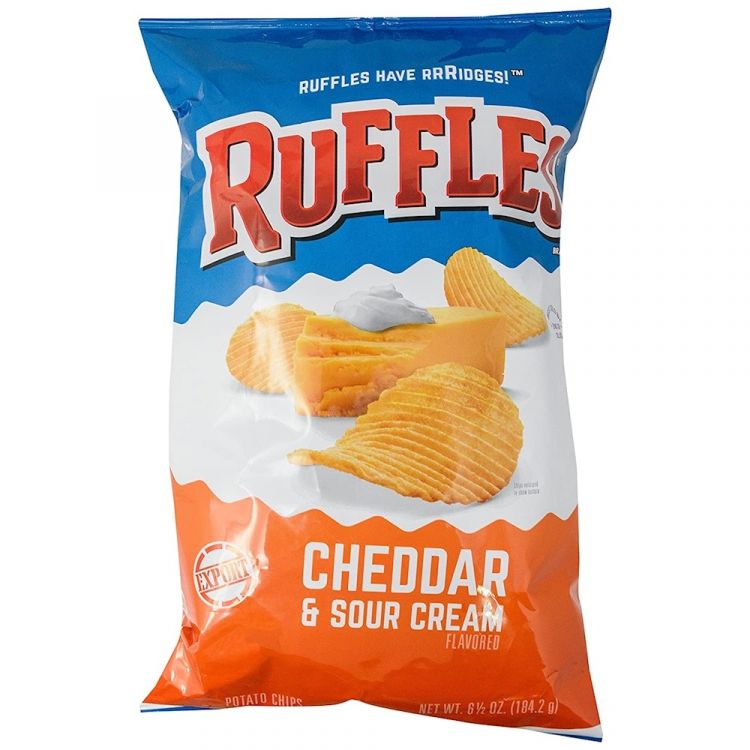 RUFFLES CHIPS 184.2G CHEDR&SOUR CRM