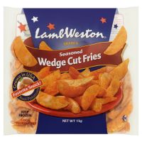 LAMB WESTON SEASONED WEDGE CUT FRIES 1KG